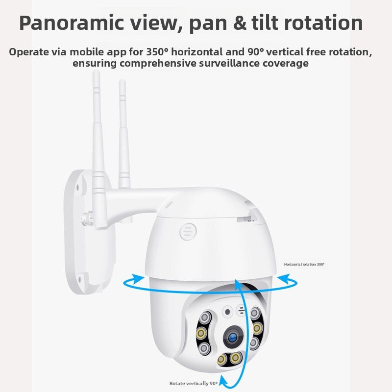 Cámara de Seguridad WiFi 720P con Visión Nocturna para Interior y Exterior